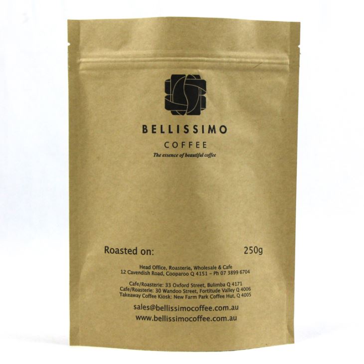 250g Berdiri Beg Kopi Dengan Zipper