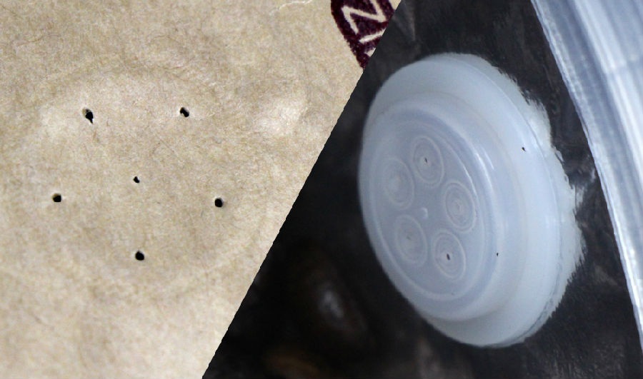 Flat Bottom Kraft Paper Pouch dengan vale