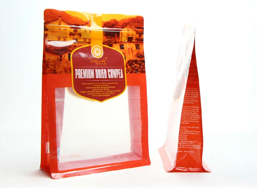 beg makanan ziplock dengan tetingkap yang jelas