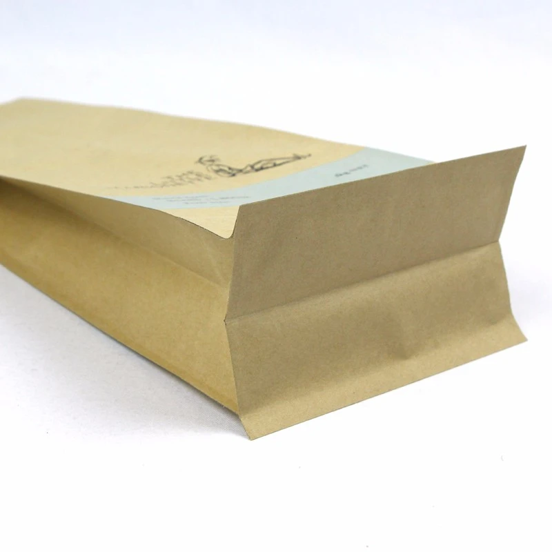 Kraft Paper Aluminium Foil Bag Dengan Valve 8 Side Sealed Kraft Paper Aluminium Foil Bag With Valve 8 Side Sealed