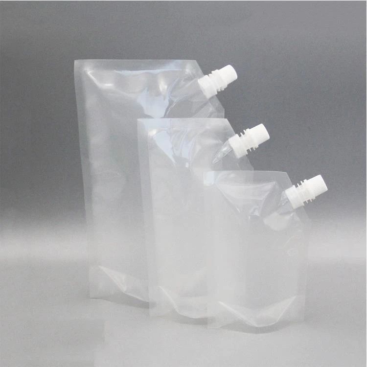 Kosongkan Berdiri Pouch Spout Dengan Zipper Clear Stand Up Spout Pouch With Zipper