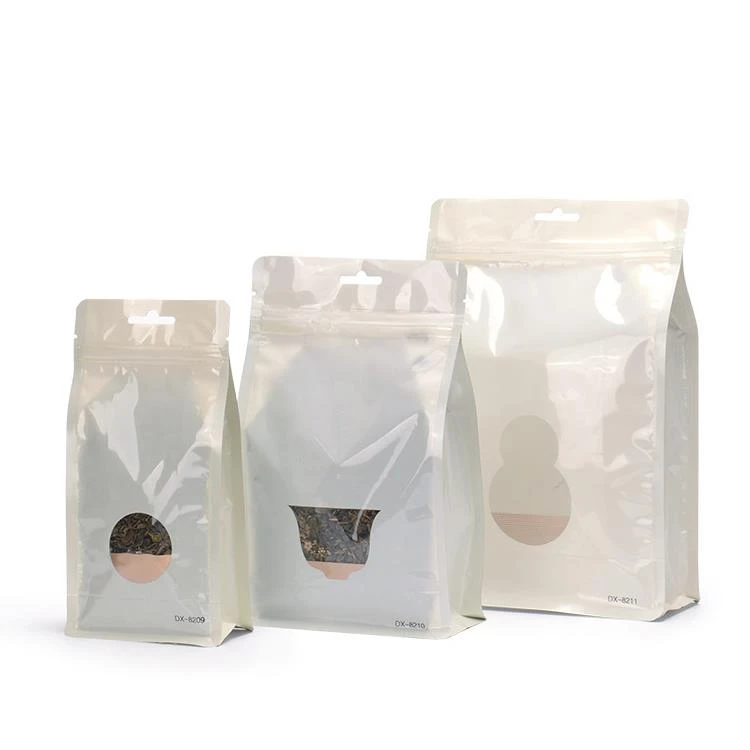 Flat Bottom Plastic Side Gusset Bag With Window