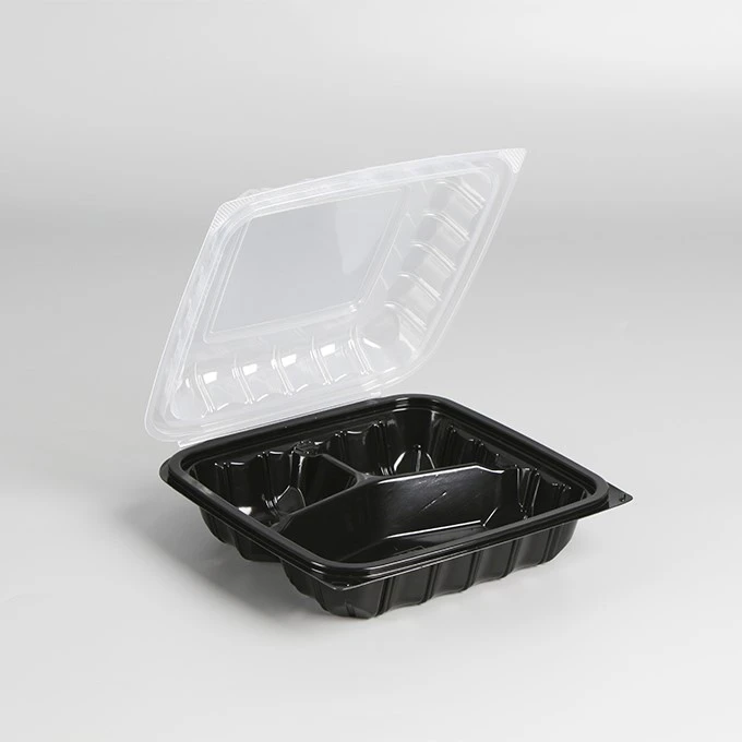 2 color hinged container-3 comp 2 color hinged container-3 comp