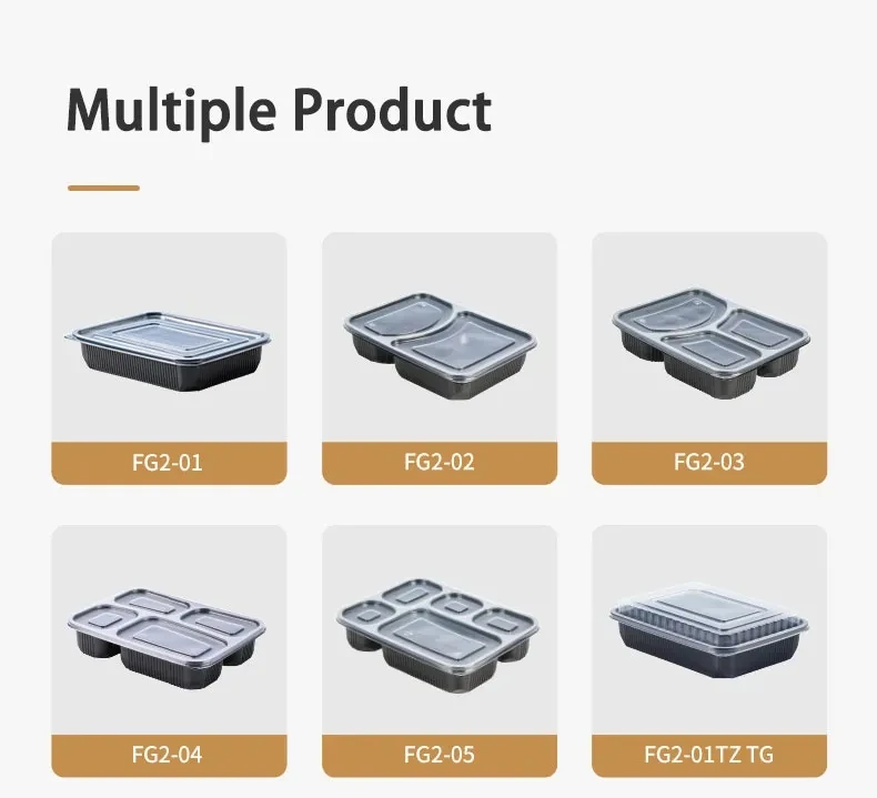 3Compartments takeout containers