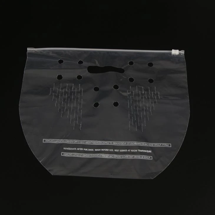 Clear fruit cpp plastic bag with hole