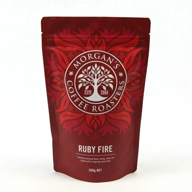 Percetakan Polychrome Stand Up Aluminizing Pouch Dengan Valve Untuk Teh Kopi