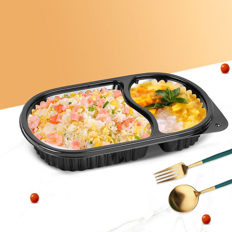 Petak Termoform 3 Berkualiti Tinggi Putih Clamshell To Go Kotak Bekas Makan T...