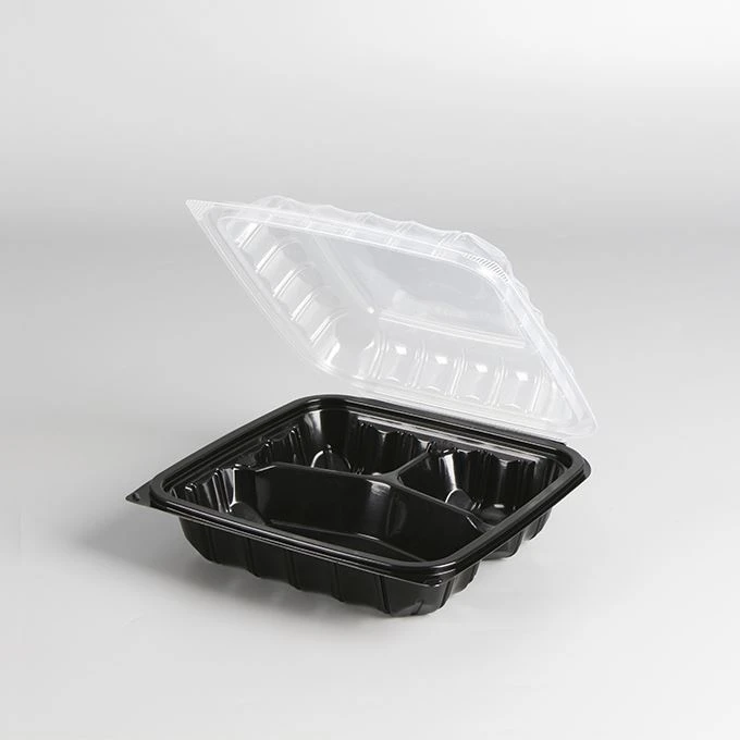 Item Baharu Makanan Makanan Bawa Keluar Kotak Makan Tengah Hari Bekas Plastik Sekali Pakai Bekas Dwi Warna Untuk Pergi Bekas Makanan Untuk Restoran