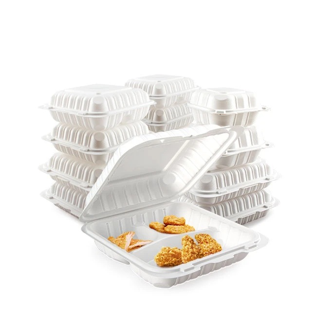 Bekas Makanan Pakai Plastik 9x9 inci 3 Petak Cengkerang Kerang Berventilasi Kukuh.