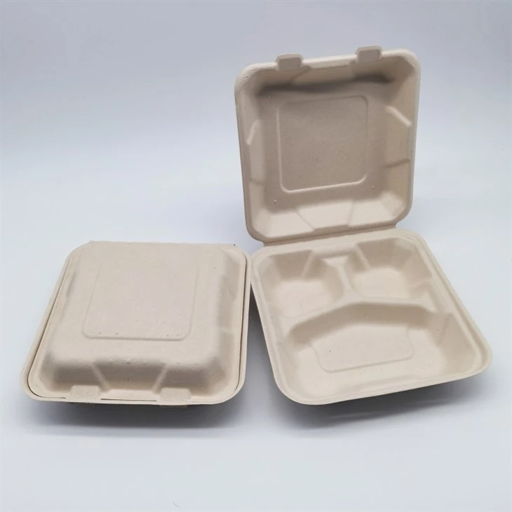 Bekas Makanan Bagasse Tebu 9''x9''