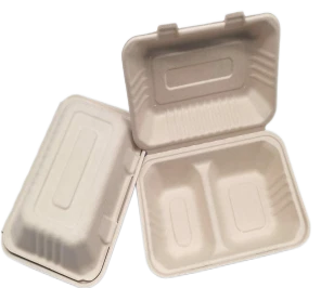 Untuk Pergi Bekas Dengan Penutup Bagasse 2 petak