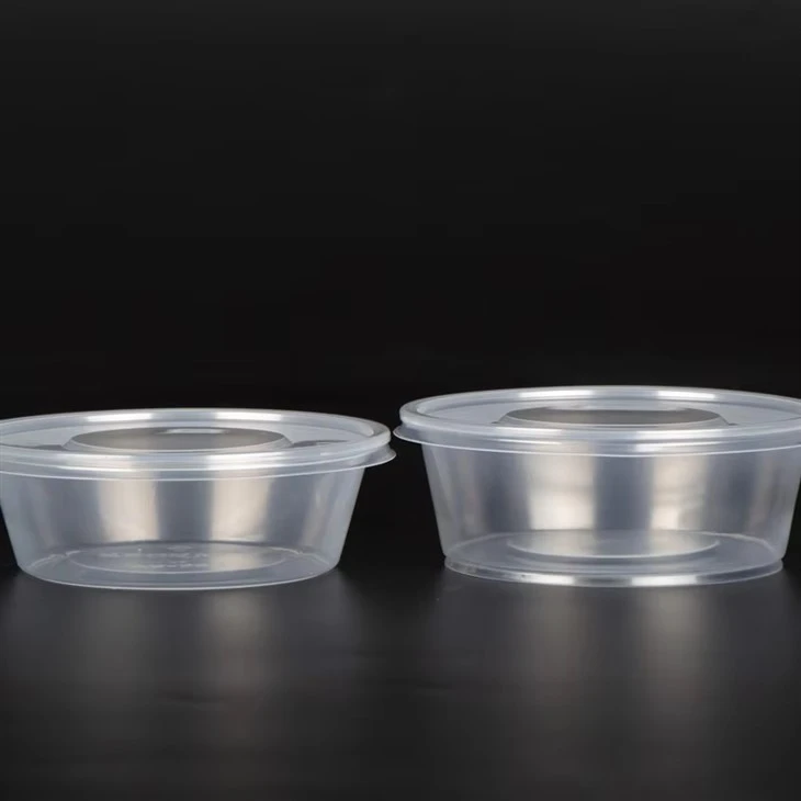 Mangkuk bulat plastik dengan penutup
