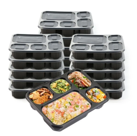 PP Leak Proof 5 compartment food prep box