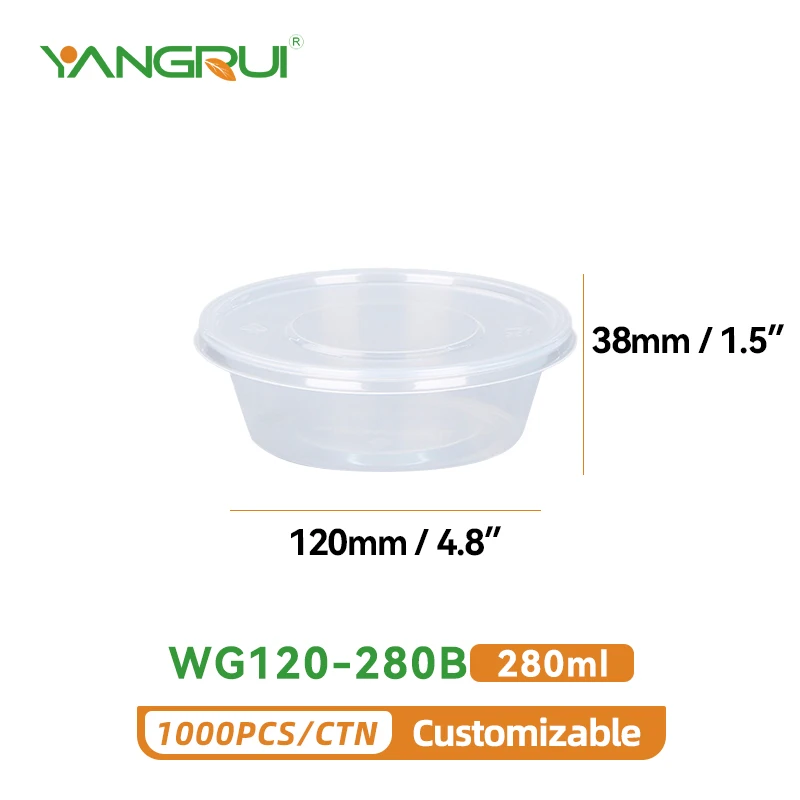 clear round plastic bowl